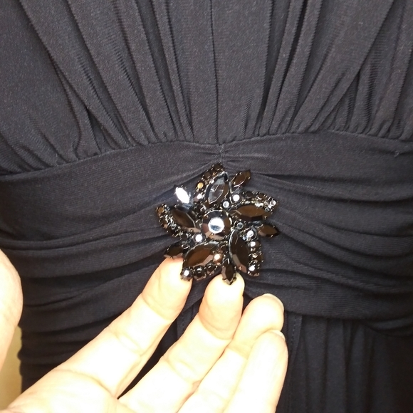 Jessica Howard New Without Tags Sexy Black Ruched Waist Cocktail Dress - Picture 4 of 11